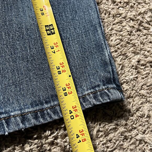 Levi's Signature S61 Relaxed Straight Leg Jeans Men's 36x30 Blue Distressed - Picture 6 of 9